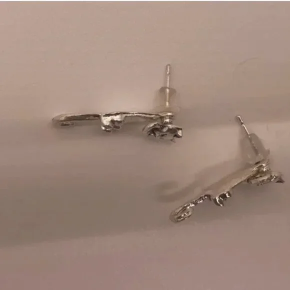 ⭐️❤️FREE Cat Kitten Drop Hipster Hippie Art Artsy Modern Classy Drop Earrings - Picture 4 of 10